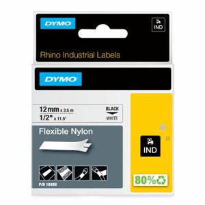 Labeltape DYMO IND RHINO 18758 Tapekleur: Wit Tekstkleur:Zwart 12 mm 3.5 m