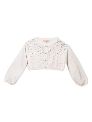 Tutu Du Monde cardigan à ornements en cristal - Blanc