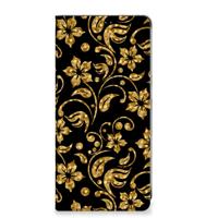 Samsung Galaxy S24FE Smart Cover Gouden Bloemen
