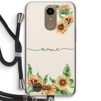Zonnebloemen: LG K10 (2017) Transparant Hoesje met koord Zonnebloemen: LG K10 (2017) Transparant Hoesje met koord