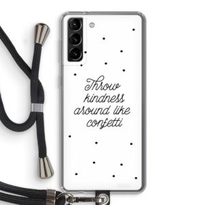Confetti: Samsung Galaxy S21 Plus Transparant Hoesje met koord