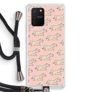 Ponys: Samsung Galaxy S10 Lite Transparant Hoesje met koord
