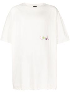 COOL T.M t-shirt à ourlet en dentelle - Blanc