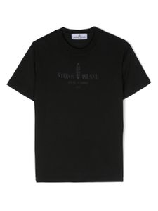 Stone Island Junior t-shirt en coton à motif Compass - Noir