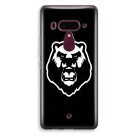 Angry Bear (black): HTC U12+ Transparant Hoesje