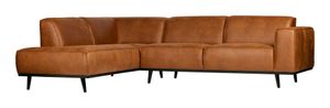BePureHome Hoekbank 'Statement' Links, kleur Cognac