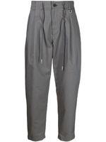 SONGZIO pantalon fuselé à design plissé - Gris