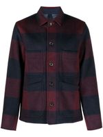 PS Paul Smith button-up checked shirt jacket - Violet