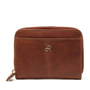 dR Amsterdam Milan Zip Around Portemonnee RFID Cognac