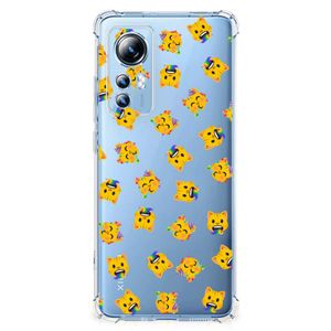 Doorzichtige Silicone Hoesje voor Xiaomi 12 Lite Katten Emojis