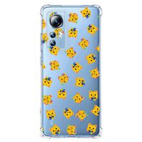 Doorzichtige Silicone Hoesje voor Xiaomi 12 Lite Katten Emojis - thumbnail