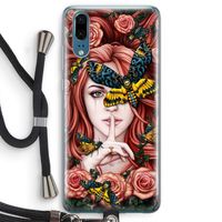 Lady Moth: Huawei P20 Transparant Hoesje met koord