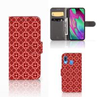 Samsung Galaxy A40 | Telefoon Hoesje | Batik Rood