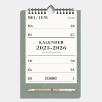 A5 Weekkalender Schooljaar 2025 - 2026 Groen A5 Weekkalender Schooljaar 2025 - 2026 Groen