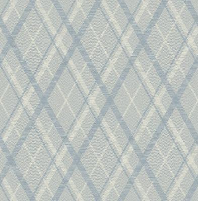 Dutch Wallcoverings Sauvage Ruit - Grijs/Blauw
