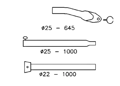 Campking Aandrukstang 22/25mm 170-250cm