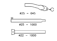 Campking Aandrukstang 22/25mm 170-250cm