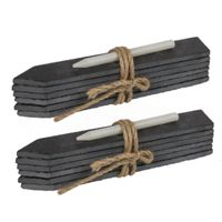 Set van 18x stuks leisteen moestuin/kruidentuin/groententuin labels stekers 15 cm