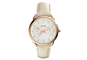 Horlogeband Fossil ES3954 Leder Beige 16mm