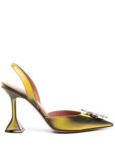 Amina Muaddi escarpins Begum 70 mm - Jaune