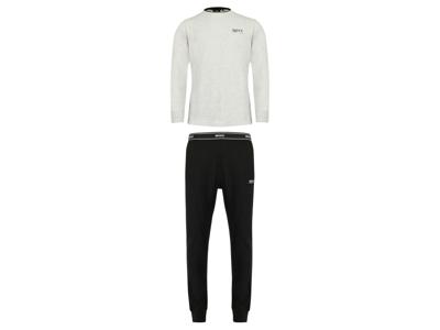 MEXX Heren pyjama (Grijs/zwart, XL)