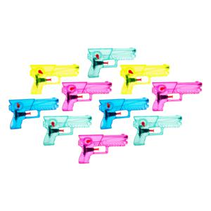 Waterpistool set - 10x - klein model - 15 x 8 x 3 cm - diverse kleuren - waterpistooltje