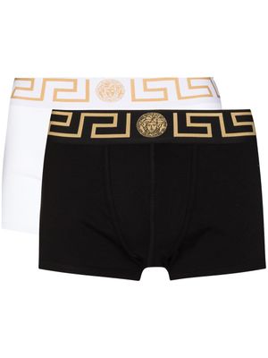 Versace lot de deux boxers Greca Border - Noir