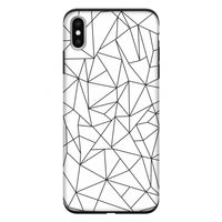 Geometrische lijnen zwart: iPhone XS Max Tough Case