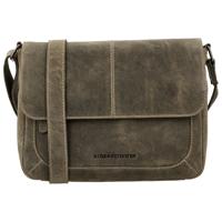 Hide & Stitches Schoudertas met Overslag Idaho Olijf
