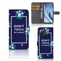 Xiaomi 11 Lite 5G NE | Mi 11 Lite Portemonnee Hoesje Flowers Blue DTMP