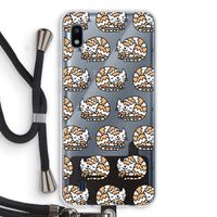 Slapende poes: Samsung Galaxy A10 Transparant Hoesje met koord