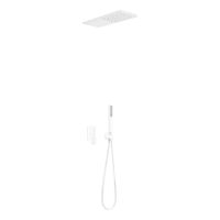 Regendouche set Tres Loft | Inbouw | Mengkraan | 2-weg | Vierkant | Wit mat