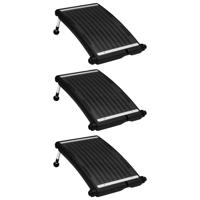 Zwembadverwarmingspaneel solar 3 st gebogen 72,5x46 cm