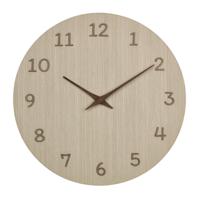 Wandklok - naturel houtkleur - D30 cm - hout - muur klok - rond