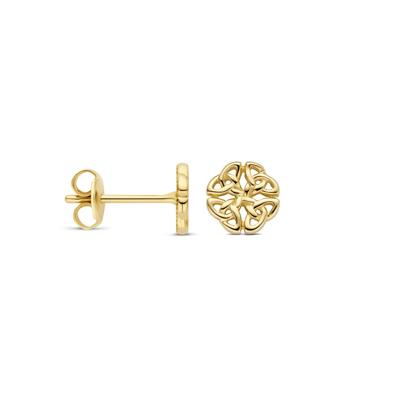 Stijlvolle 14k Geelgouden Oorknoppen - 7x7mm