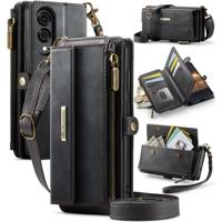 Caseme Samsung Galaxy S25 Edge hoesje - portemonnee tasje - Zwart Caseme Samsung Galaxy S25 Edge hoesje - portemonnee tasje - Zwart