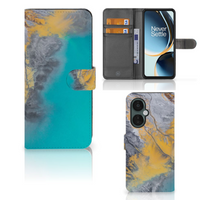 OnePlus Nord CE 3 Lite Bookcase Marble Blue Gold - thumbnail