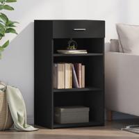 Dressoir 50x42,5x93 cm bewerkt hout zwart