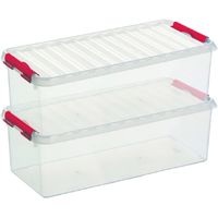 2x Opberg boxen/opbergdozen 9,5 liter 48,5 x 19 x 14,7 cm