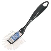Basic afwasborstel - antraciet - kunststof - 26 cm - afwassen - keukenborstel