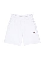 Moncler Enfant short en coton à patch logo - Blanc - thumbnail