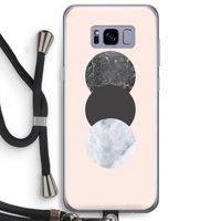 Marmeren cirkels: Samsung Galaxy S8 Plus Transparant Hoesje met koord