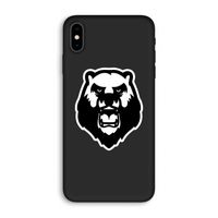 Angry Bear (white): iPhone XS Max Biologisch afbreekbaar hoesje