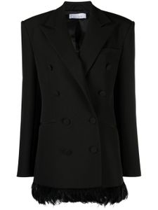 Giuseppe Di Morabito blazer croisé à détail de plumes - Noir