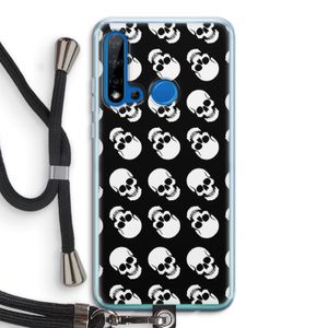 Musketon Skulls: Huawei P20 Lite (2019) Transparant Hoesje met koord