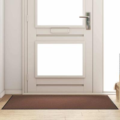 Deurmat Bruin en zwart 90 x 150 cm Polypropyleen en vinyl