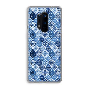 Blauw motief: OnePlus 8 Pro Transparant Hoesje