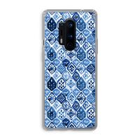 Blauw motief: OnePlus 8 Pro Transparant Hoesje