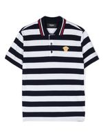 Versace Kids polo en coton à rayures - Bleu - thumbnail