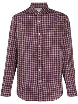 Brunello Cucinelli chemise à carreaux - Violet